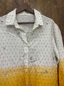 Stylish Ombre Embellished Shirt