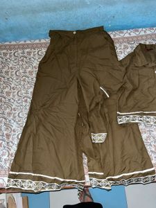 Olive Green Ethnic co ord set