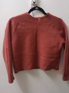 Cozy Rust-Colored Knit Sweater