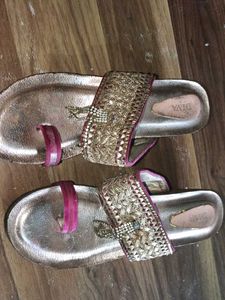 Embellished Wedge Sandals