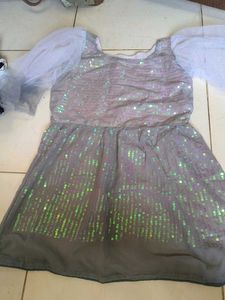 Classy Lavendar sequin Peplum