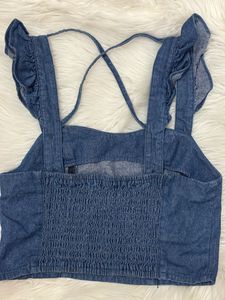 Denim Crop Top 💅💋