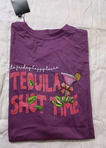 Fun Purple Graphic T shirt
