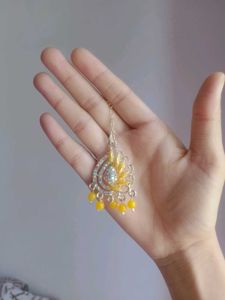 Stunning Yellow Jhumka Earrings