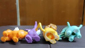 Set of 4 kinder Joy cute animal figurines