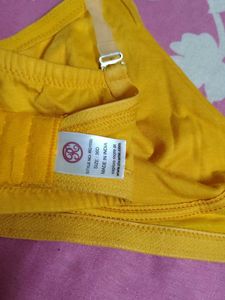 Yellow Cotton Bra