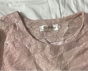 Pink Floral Lace Blouse