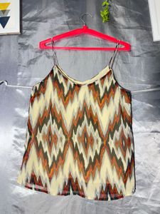 VERO MODA Stylish Geometric Print Cami Top