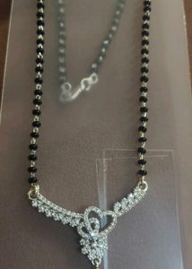Elegant Diamond Mangalsutra pure silver