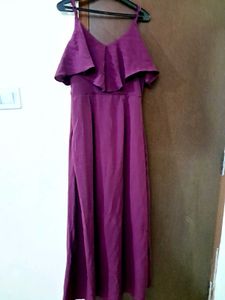 Purple Ruffle Maxi Dress