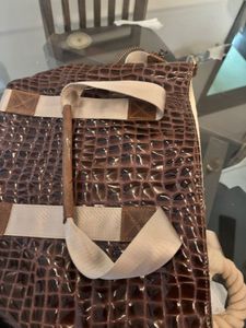 Yargici Croc Embossed Leather Bag
