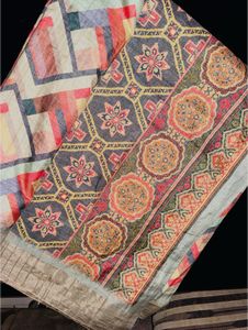 Cotton  Designer Geometric Print Saree