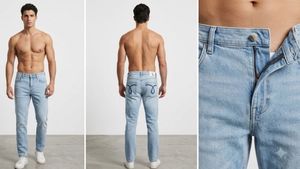 Light Wash Straight Leg Jeans