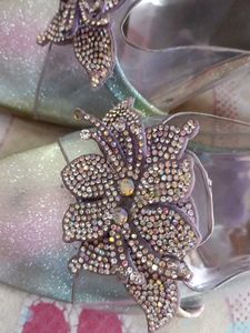 Sparkling Embellished Heeled Sandals