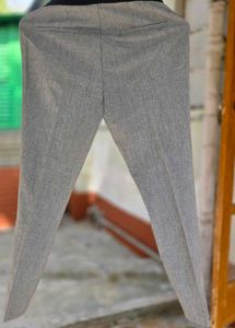 Gray Trousers with Black Stripe