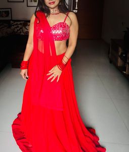 Red Festive Lehnga