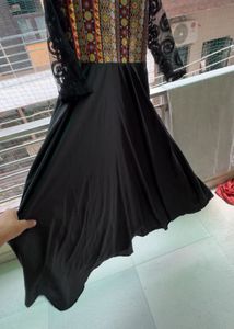 Elegant Black Embroidered Gown