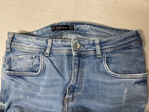 Zara Trafaluc Distressed Blue Denimwear