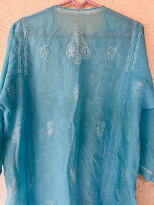 Beautiful Blue Chikankari Kurta