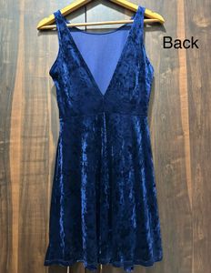 H&M Velvet V-Neck Mini Dress