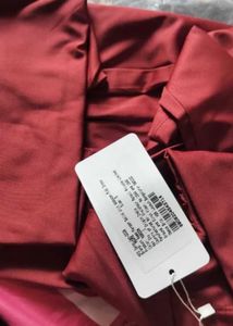 Chic Maroon Square Neck Drape Dress
