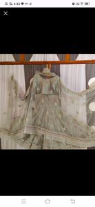 Mint Green Embroidered Lehenga