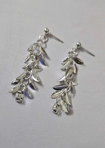Silver Leaf Dangle Earrings