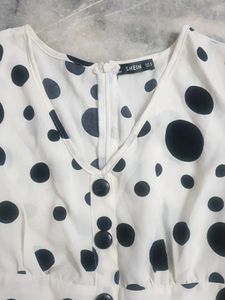 🐼Polka Dot Flared Mini Dress
