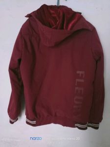 Maroon Hooded Jacket