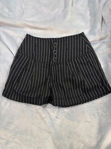 Chic Striped High-Waisted Shorts
