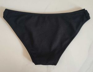 Black Textured Bikini Bottom