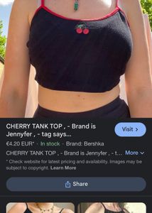 ✨PRICE DROP ✨Cute Jennefer Cherry 🍒 Top❤️