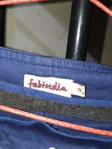 Classic Blue Cotton Trousers