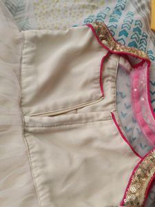 Net Frock Cream Color Good Condition Size Is 16 Fo