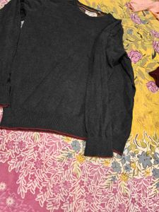 Men's Dark Grey Crew Neck Sweater