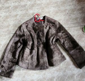 Brown Faux Fur Jacket