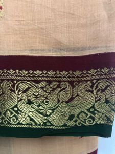 Pure Gadwal Saree Cream/nude Colour