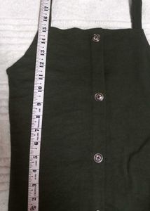 Green Button Down top