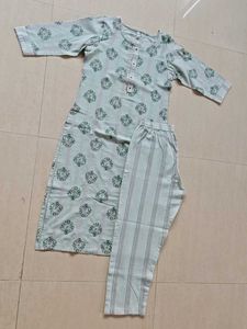 Yufta Cotton Blend Kurta Set For Women