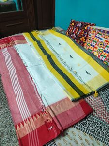 Combo Of 2 Khadi Cotton And Linen Sarees