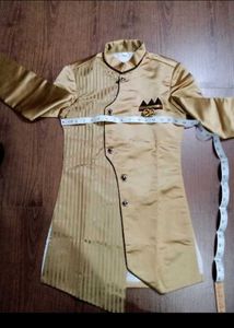 Golden Sherwani for Boys