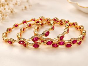 Exquisite Ruby Bangle Set