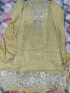 Embellished Silk Kurta Set