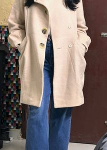 Elegant Beige Trench Coat (M)