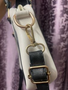 Chic White &amp; Black Handbag