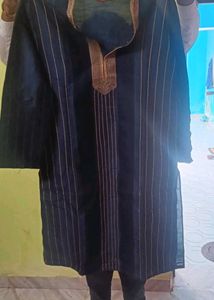 Elegant Navy Blue Kurta Set