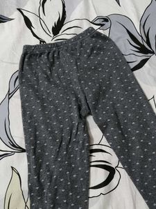 Cozy Grey Heart Print Pajama Pants