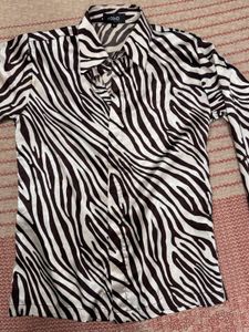 satin zebra shirt