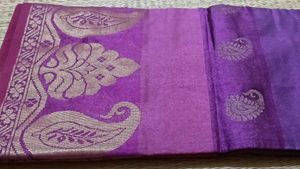 Brand New Elegant Purple Silk Blend Saree