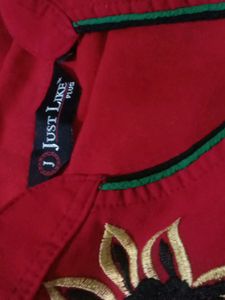 Red Colour New Umbrella Cut Frock,Kurti For Women